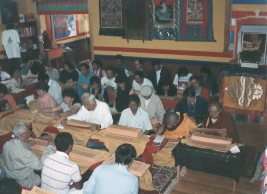 Kangyur reading at the Temple